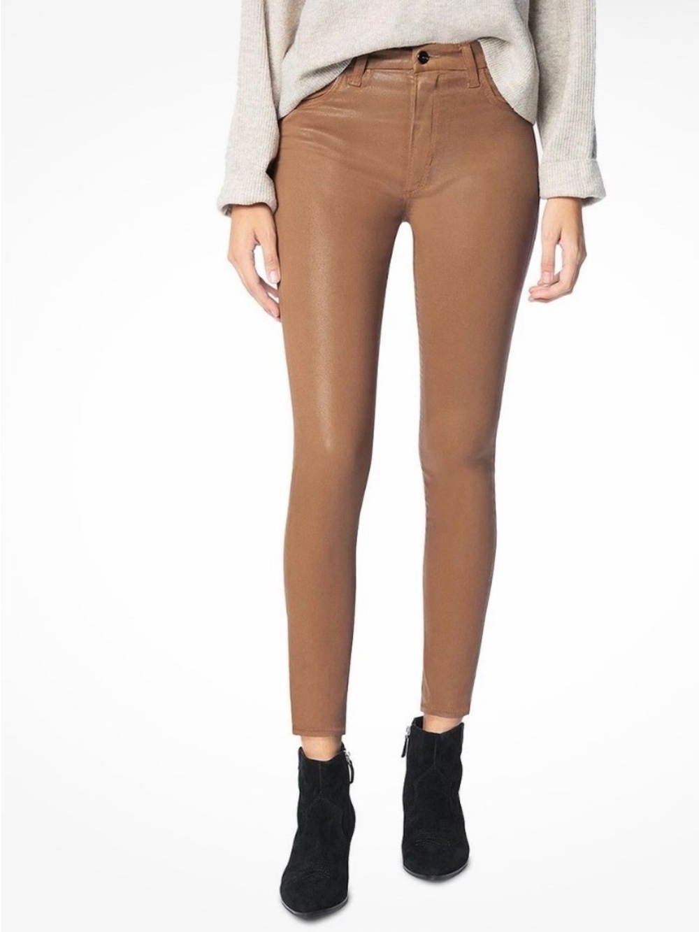 Joe's Jeans The Charlie High Rise Skinny Jeans in Camel